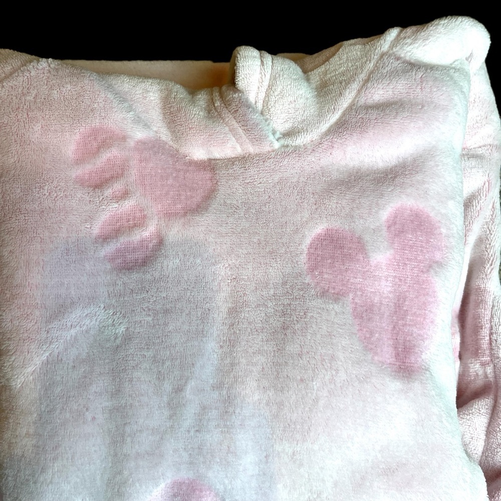 Disney Mickey Head Lounger Pink Sherpa Hood size S - Picture 9 of 11